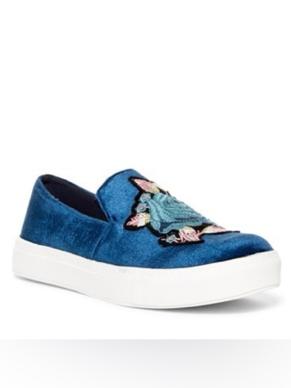 Dirty Laundry Velvet Embroidered Slip-On Sneakers size 7.5/38